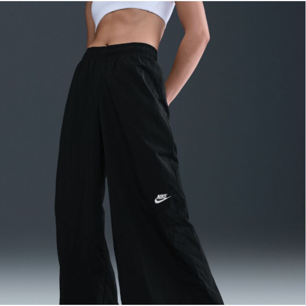 Nike Sportswear Wide Leg Woven Pants Black Women's Sz L NWT IH8508